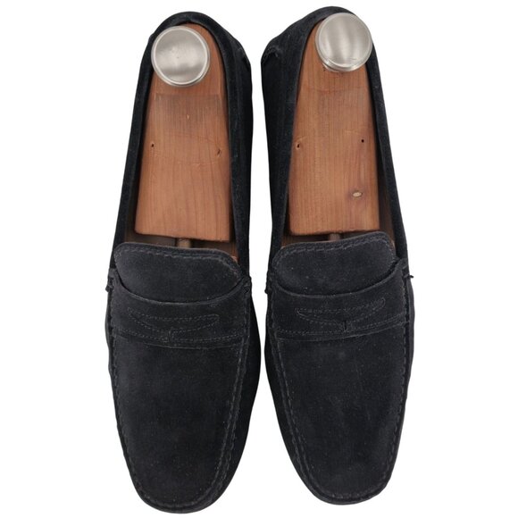 Aquatalia Italy Black Suede Weatherproof Driving Loafers Mens 11.5 Dress Shoes - Picture 3 of 13